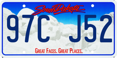 SD license plate 97CJ52