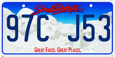 SD license plate 97CJ53
