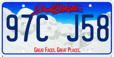 SD license plate 97CJ58