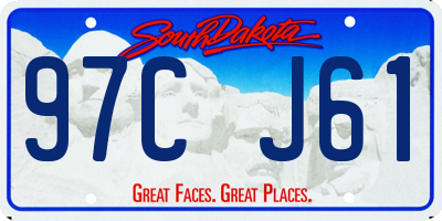 SD license plate 97CJ61