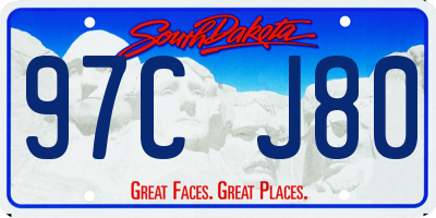 SD license plate 97CJ80