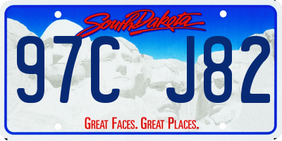 SD license plate 97CJ82