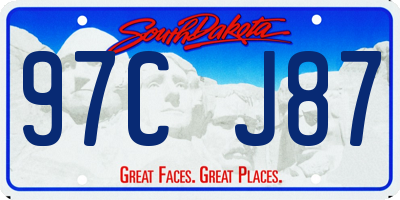 SD license plate 97CJ87