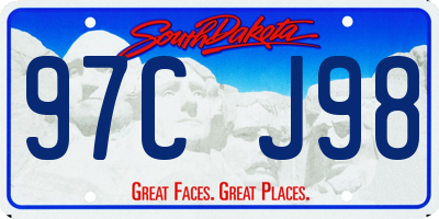 SD license plate 97CJ98