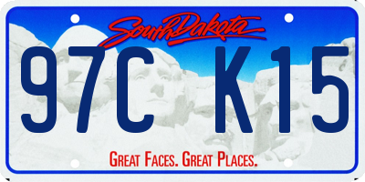 SD license plate 97CK15