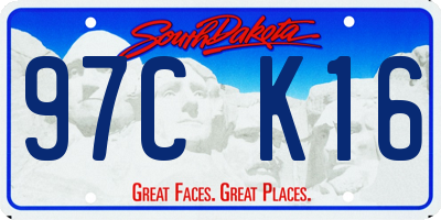 SD license plate 97CK16