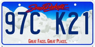 SD license plate 97CK21