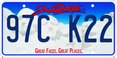 SD license plate 97CK22