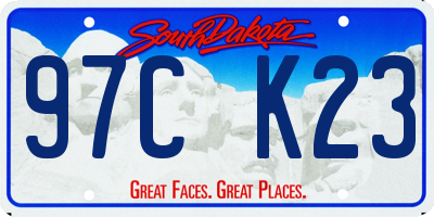 SD license plate 97CK23