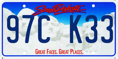 SD license plate 97CK33