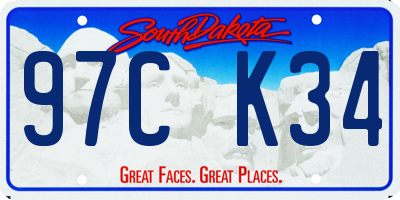 SD license plate 97CK34