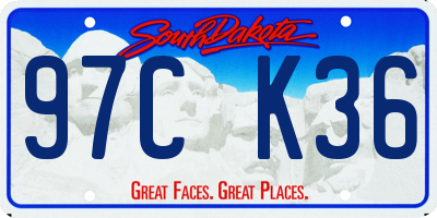 SD license plate 97CK36
