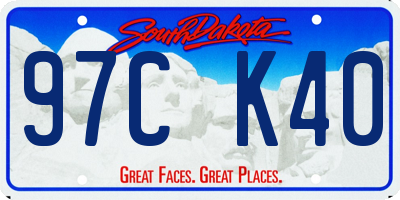 SD license plate 97CK40