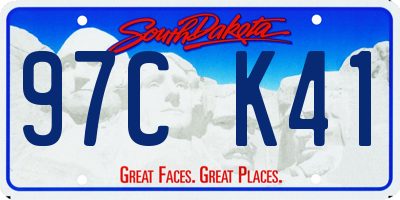 SD license plate 97CK41