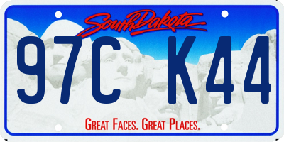 SD license plate 97CK44