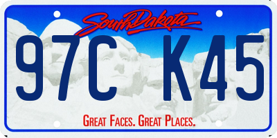 SD license plate 97CK45