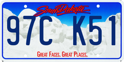 SD license plate 97CK51
