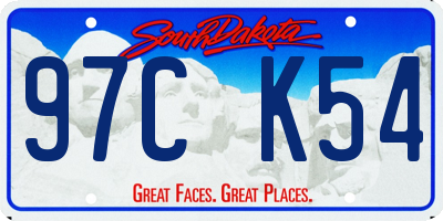 SD license plate 97CK54