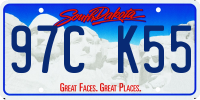 SD license plate 97CK55