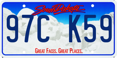 SD license plate 97CK59