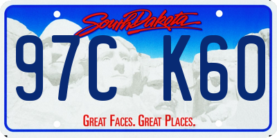 SD license plate 97CK60