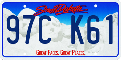 SD license plate 97CK61