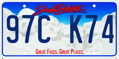 SD license plate 97CK74