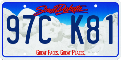 SD license plate 97CK81