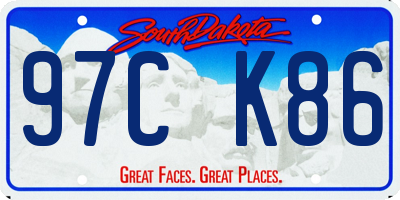 SD license plate 97CK86