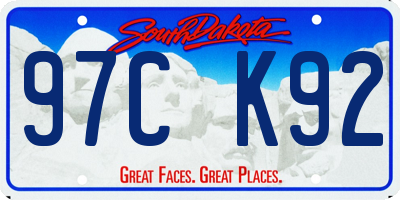 SD license plate 97CK92