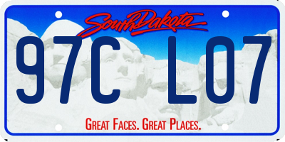 SD license plate 97CL07