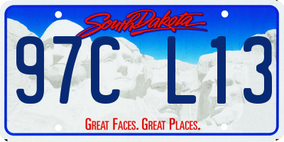 SD license plate 97CL13