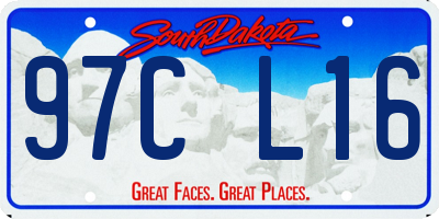 SD license plate 97CL16