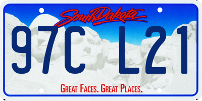SD license plate 97CL21