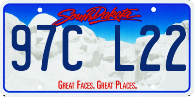 SD license plate 97CL22