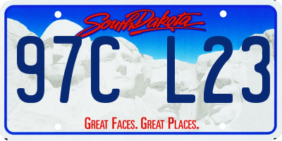 SD license plate 97CL23