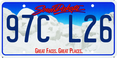 SD license plate 97CL26
