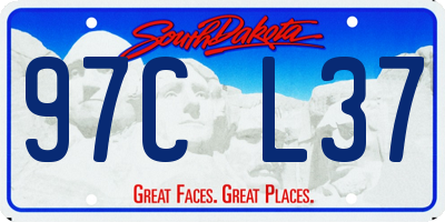 SD license plate 97CL37