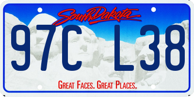 SD license plate 97CL38