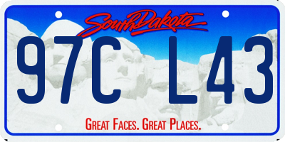 SD license plate 97CL43