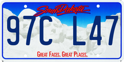 SD license plate 97CL47