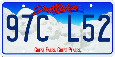 SD license plate 97CL52