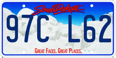 SD license plate 97CL62