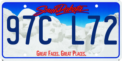 SD license plate 97CL72