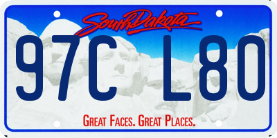 SD license plate 97CL80