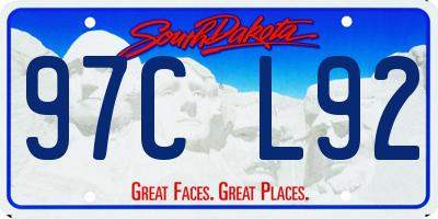 SD license plate 97CL92