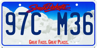 SD license plate 97CM36