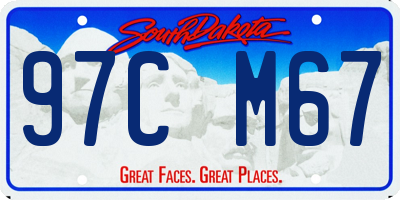 SD license plate 97CM67