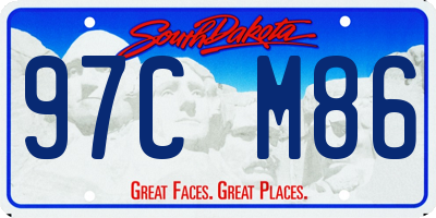 SD license plate 97CM86