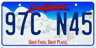 SD license plate 97CN45